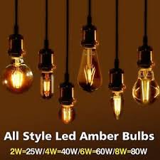 Led Amber Vintage Light Bulb Antique Retro Christmas Edison Amber Filament Bulbs Ebay