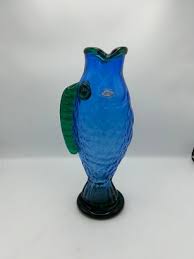 Rare Blenko Handcraft Glass Fish Vase