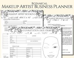 Floral Makeup Artist Business Planner Bundle Freelance
