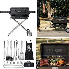 portable charcoal grill smoker with