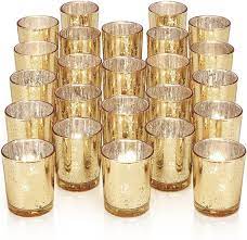 24pcs Gold Votive Candle Holders For