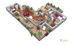 3 Bedroom Apartment/House Plans gambar png