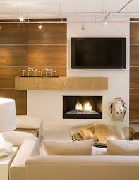 Fireplace Offset Tv With Wood