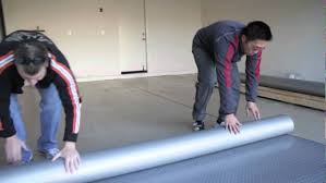Types of rubber flooring rolls. How To Install Garage Flooring Rolls Youtube