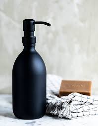 Matte Black Soap Dispenser Bottle