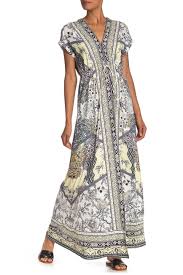 Hale Bob Adea Short Sleeve Floral Print Maxi Dress Nordstrom Rack