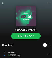 Will He Is 1 On The Global Viral 50 Chart On Spotify