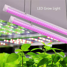 T8 Led Grow Light High Output Plant Grow Light Strip Full Spectrum Sunlight Replacement With High Par For Indoor Plant 4 Pack Compact Fluorescent Grow Lights Indoor Grow Equipment From Zeinlam