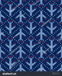 Knitted Pattern Of The Flying Planes On A Blue Background