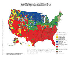 Where The Protestants Roam Map Of Protestant Denominations