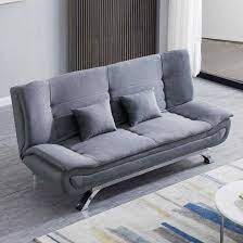 Grey S 3 Seater Reclining Sofa Bed