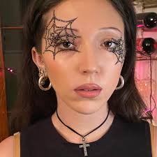try sparkly spiderweb makeup for an