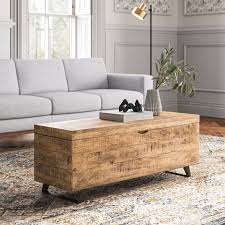 Solid Wood Lift Top Sled Coffee Table