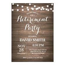 Rustic Retirement Party Invitation Card Zazzle Com