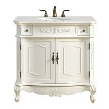 People who once visited the site remain as our customers for a long time. 36 In Single Bathroom Vanity Set In Antique White Overstock 19208194