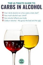 carbs in alcohol carb charts ditch