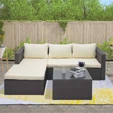 wicker outdoor sectional sofa set