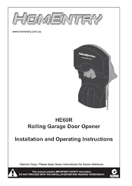 he60r rolling garage door opener