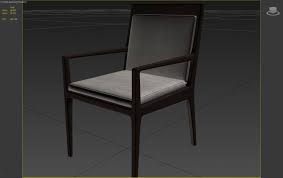 holly hunt sti dining armchair 3d