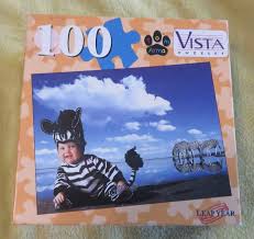 New Vista Tom Arma Baby In Zebra Costume Jigsaw Puzzle 100