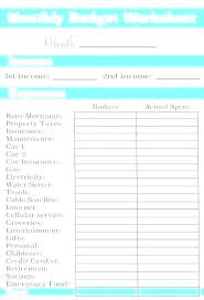 Easy Personal Budget Template Basic Household Simple