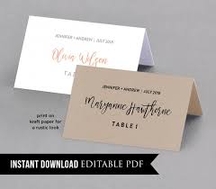 Place Card Template Instant Download Rustic Seating Cards Table