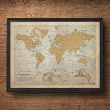 Old World Map Vintage World Map Map Of The World Nautical Chart Nautical Art Large Wall Art Above Bed Decor Bedroom Art Antique Map