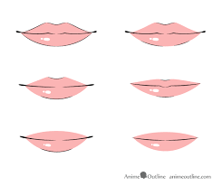 how to draw anime lips tutorial