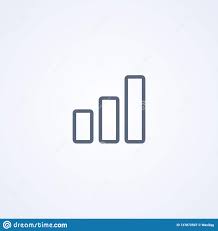 Growth Chart Vector Best Gray Line Icon Stock Vector