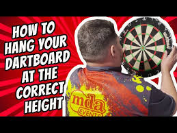 correct dart board height how to hang