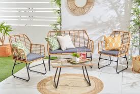 Rattan Sofa Set Bamboo Wicker Living