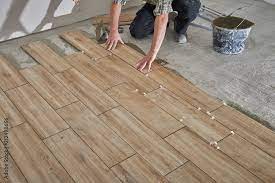 ceramic wood effect tiles on the floor