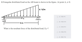 answered 3 triangular distributed load