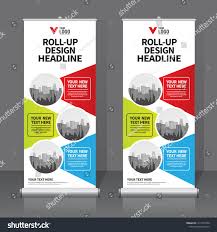 Roll Up Banner Design Template Vertical Abstract