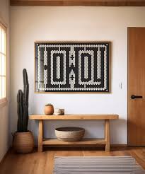 Tile Howdy Typographic Poster Western