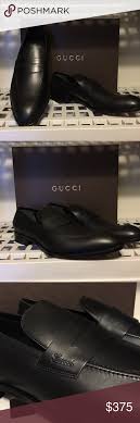 New Gucci Cork Loafer Black Leather Shoes