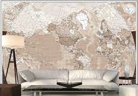 Sepia World Map Wallpaper About Murals