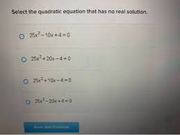 Solved Select The Quadratic Equation