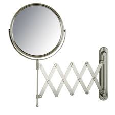 Jerdon Nickel Wall Mount Magnifying