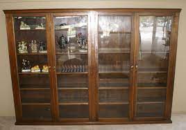 Antique Library Cabinet With Glass