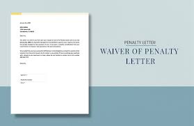 waiver of penalty letter in pdf word