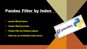 pandas filter by index spark by