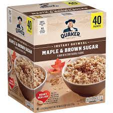 quaker instant oatmeal maple brown