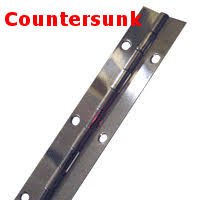 1 Metre Length X 40mm Piano Hinge 304 Stainless Steel Open Size 40mm Holes Size 4 3mm Countersunk Hole Spacing 90mm 8mm For Outer Edge Leaf