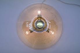 Vintage Glass Ceiling Lamp From Wila