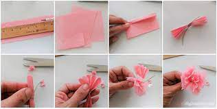 diy mini tissue paper flowers bouquet