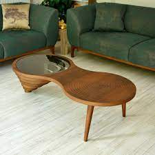 Wood Coffee Table Natural Walnut Custom
