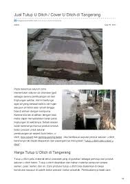 Harga u ditch yang kami tawarkan yaitu penawaran harga jual beton untuk kebutuhan saluran air, selokan maupun irigasi tentunya bila dilihat dari kualitas boleh dibandingkan dengan beton precast produk lainnya. Distributor Supplier Cover U Ditch Megacon Di Tangerang Selatan 0