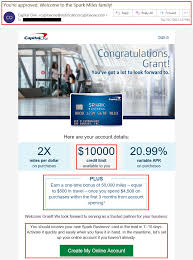 capital one spark miles business credit