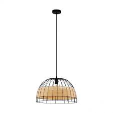 Large Black Cage Ceiling Pendant With